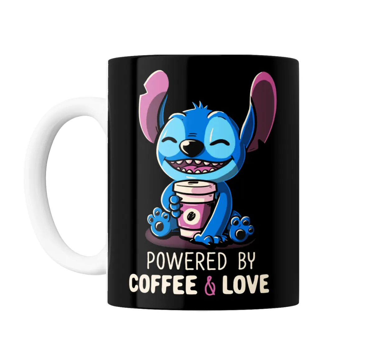 Taza de Cerámica Stitch Powered by Coffee & Love - vista 2