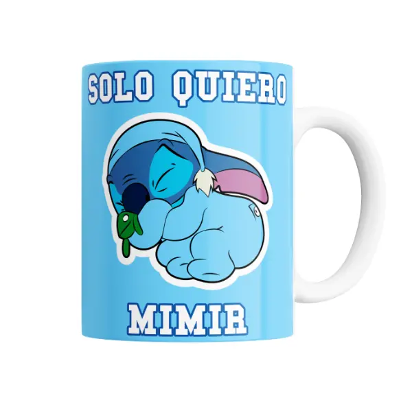 Taza de Cerámica Stitch Solo Quiero Mimir