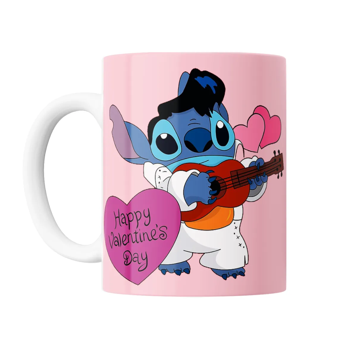 Taza de Cerámica Stitch Elvis San Valentín - vista 2