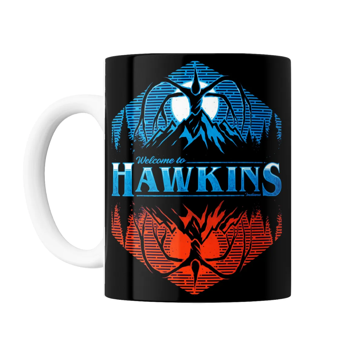 Taza de Cerámica Stranger Things Welcome to Hawkins Upside Down - vista 2