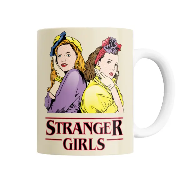 Taza de Cerámica Stranger Things Girls Eleven y Max Retro
