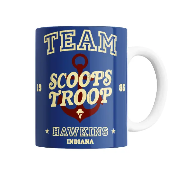 Taza de Cerámica Stranger Things Team Scoops Troop Hawkins
