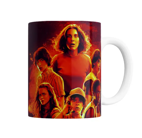 Taza de Cerámica Stranger Things Eleven y el Grupo