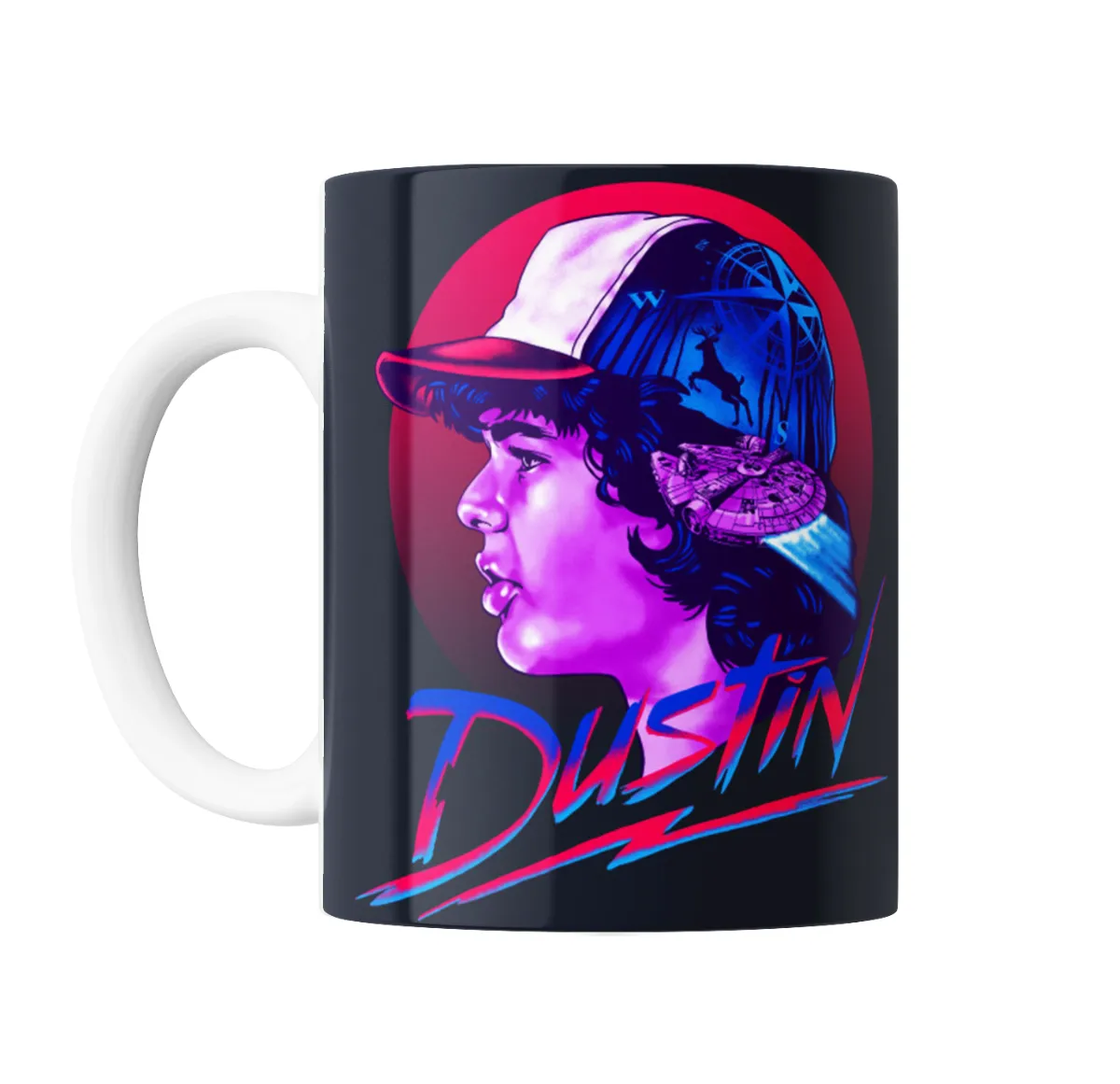 Taza de Cerámica Stranger Things Dustin Retro Neón - vista 2