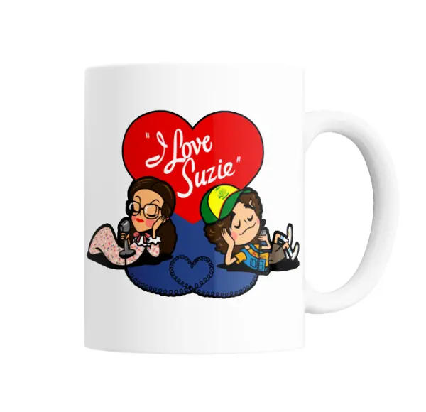 Taza de Cerámica Stranger Things Dustin y Suzie I Love Suzie