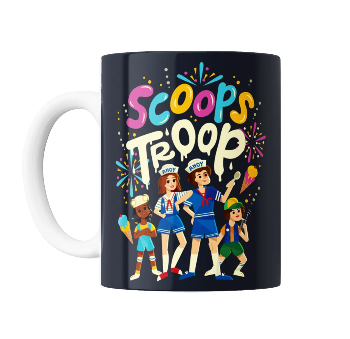 Taza de Cerámica Stranger Things Scoops Troop Heladería - vista 2