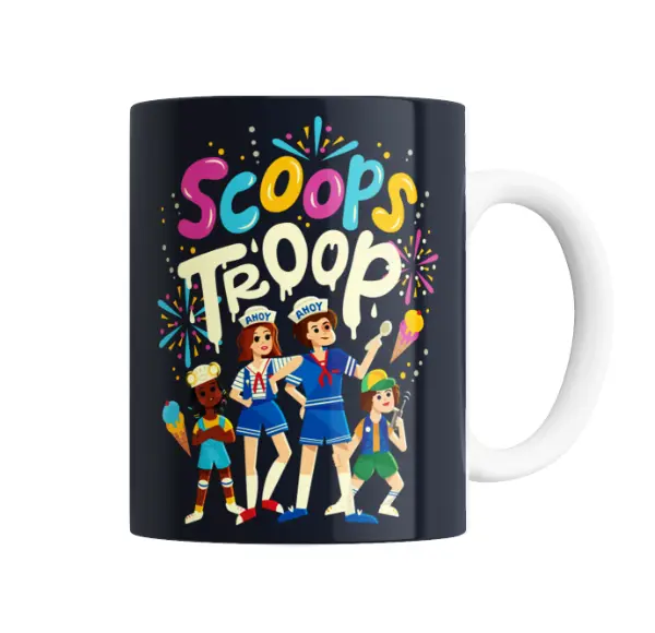 Taza de Cerámica Stranger Things Scoops Troop Heladería