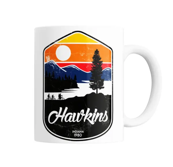 Taza de Cerámica Stranger Things Hawkins Indiana 1980