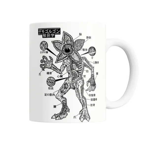 Taza de Cerámica Stranger Things Demogorgon Anatomía