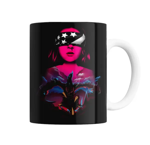 Taza de Cerámica Stranger Things Eleven y Demogorgon