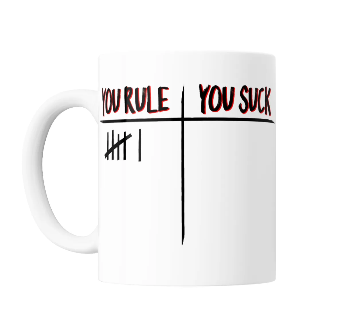 Taza de Cerámica Stranger Things You Rule You Suck Marcas de Conteo - vista 2