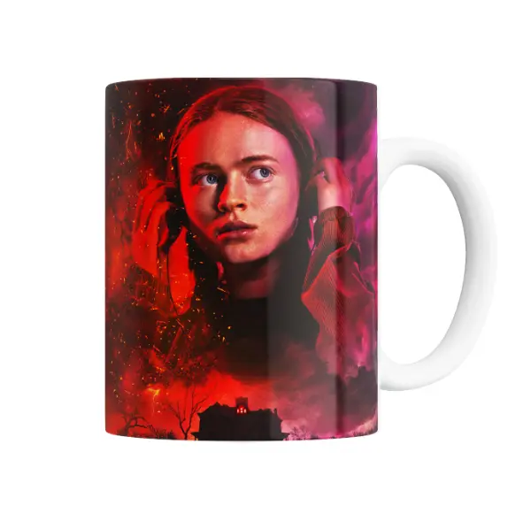 Taza de Cerámica Stranger Things Max Mayfield Tonos Rojos