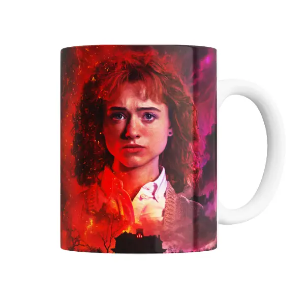 Taza de Cerámica Stranger Things Chica Pelirroja Casa Oscura