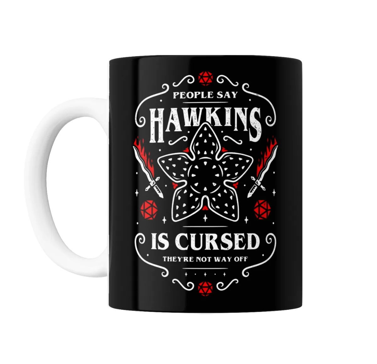 Taza de Cerámica Stranger Things Demogorgon Hawkins Is Cursed - vista 2