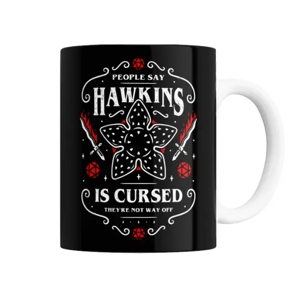 Taza de Cerámica Stranger Things Demogorgon Hawkins Is Cursed