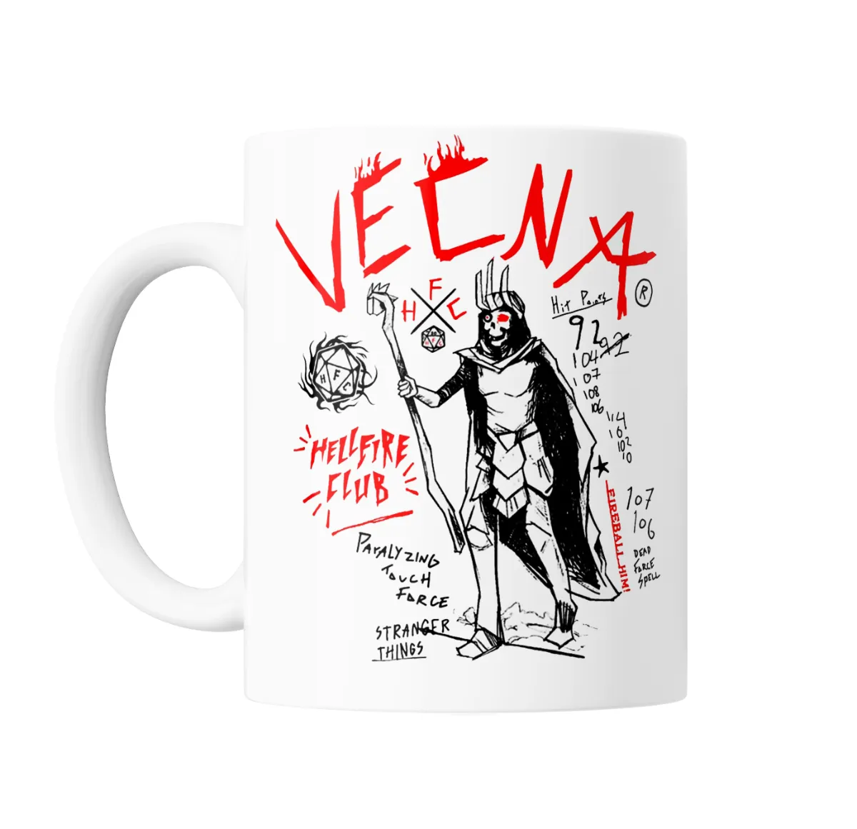 Taza de Cerámica Stranger Things Vecna Hellfire Club - vista 2