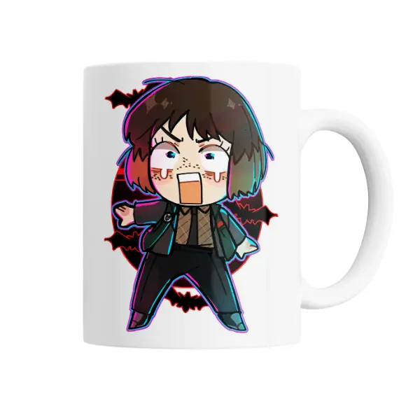 Taza de Cerámica Stranger Things Chibi con Murciélagos