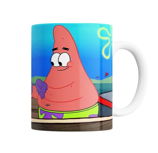 Taza de Cerámica Bob Esponja Burbujas Sonriente