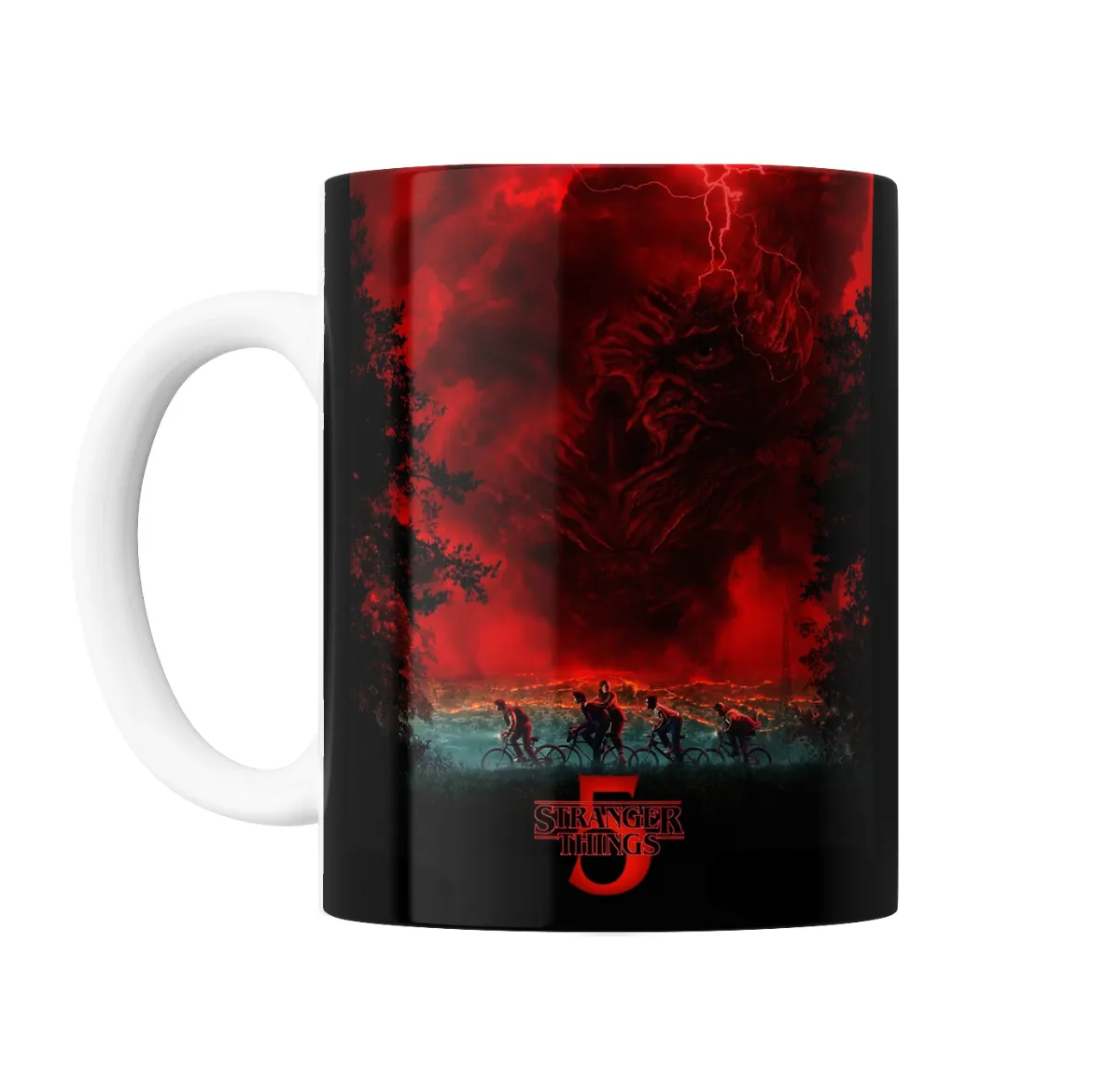 Taza de Cerámica Stranger Things 5 Demogorgon Bicicletas - vista 2
