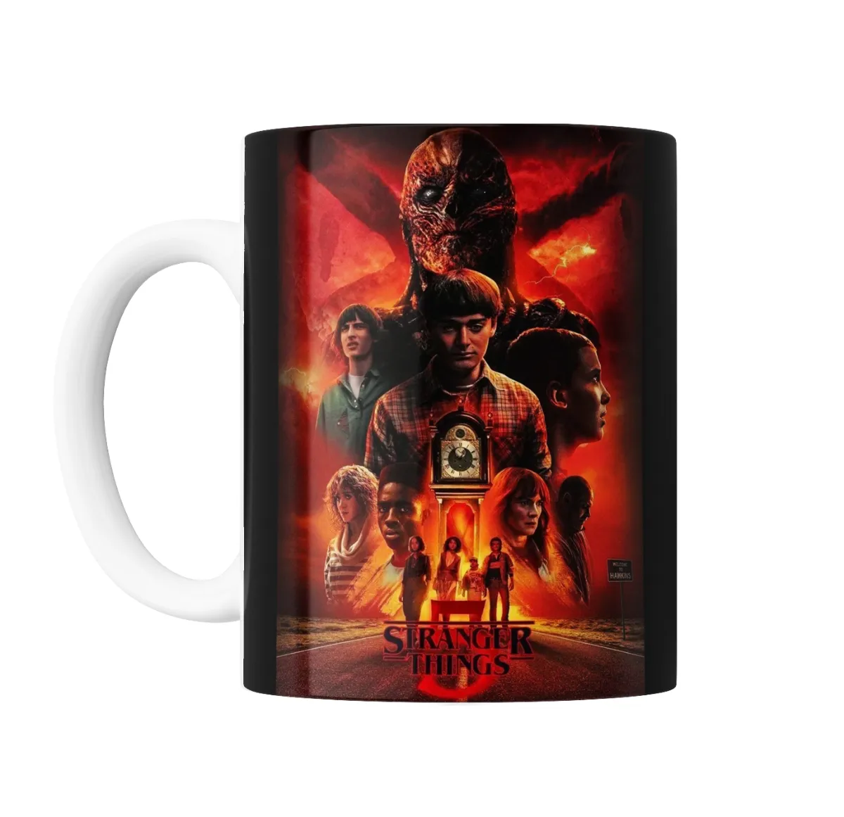 Taza de Cerámica Stranger Things Temporada 5 Afiche Hawkins - vista 2