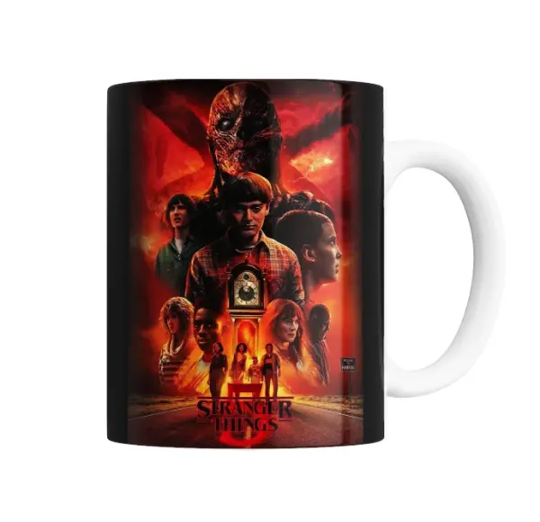 Taza de Cerámica Stranger Things Temporada 5 Afiche Hawkins