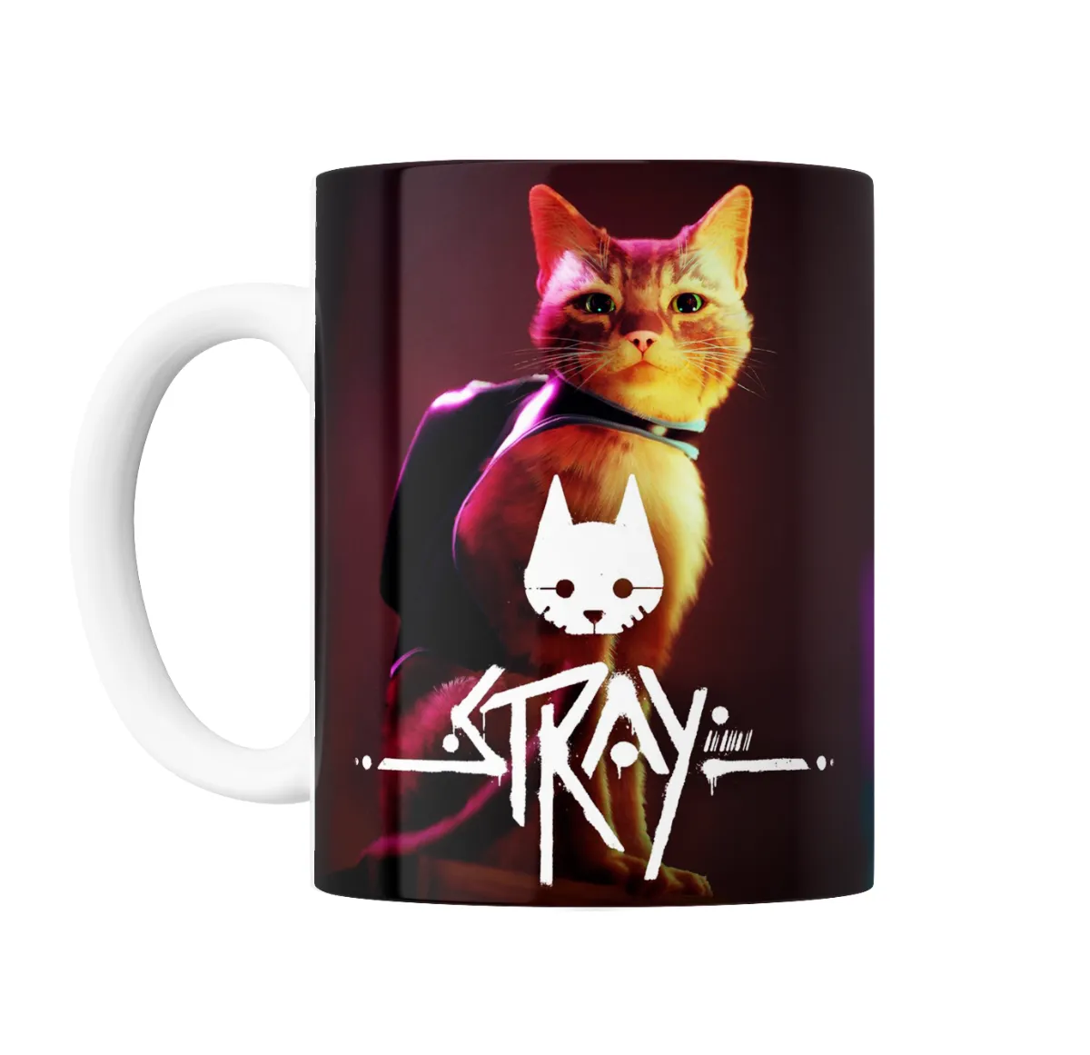 Taza de Cerámica Stray Gato Naranja con Logo - vista 2