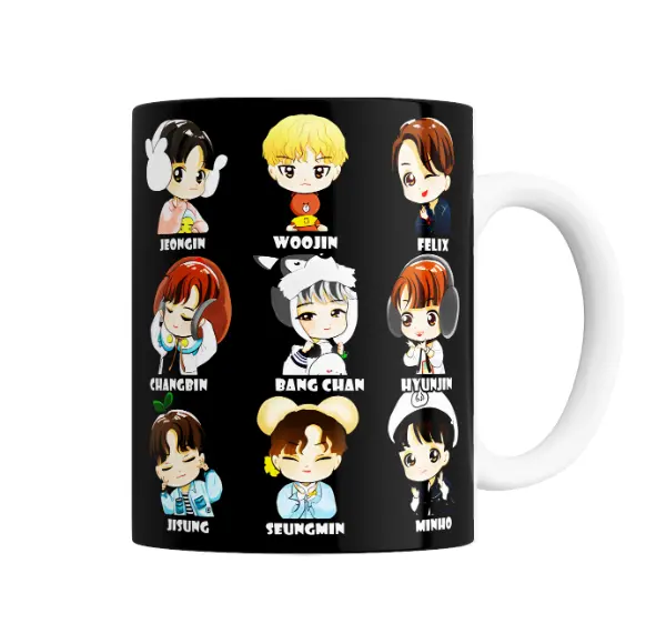 Taza de Cerámica Stray Kids Chibi Miembros