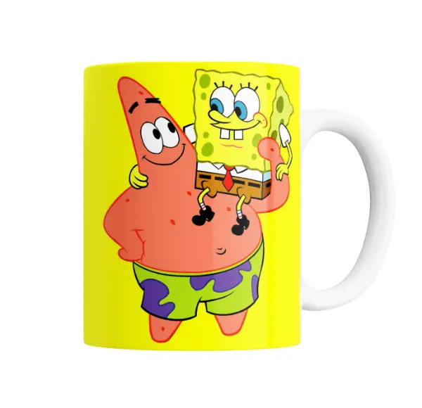 Taza de Cerámica Bob Esponja y Patricio