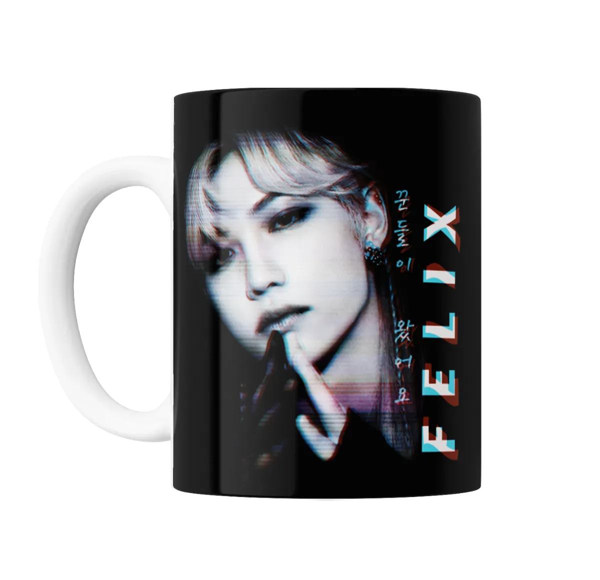 Taza de Cerámica Stray Kids Felix Retrato Glitch - vista 2