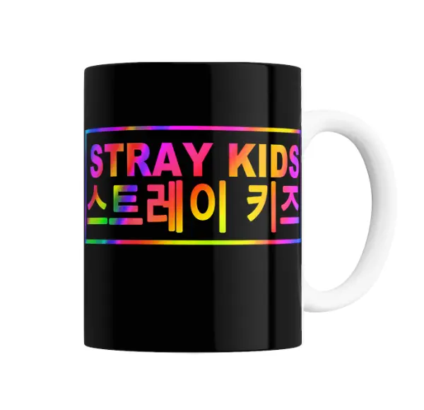 Taza de Cerámica Stray Kids Logo Arcoíris