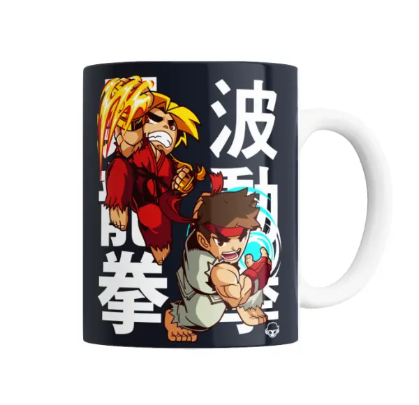 Taza de Cerámica Street Fighter Ken y Ryu Chibi