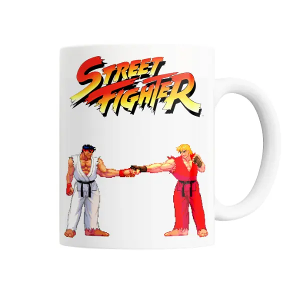 Taza de Cerámica Street Fighter Ryu y Ken