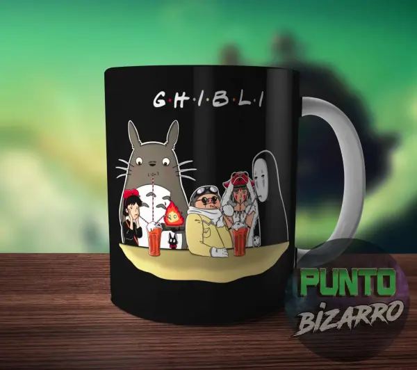 Taza de Cerámica Studio Ghibli Totoro Kiki Calcifer Porco Mononoke