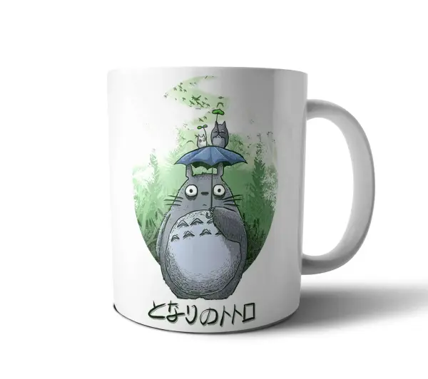 Taza de Cerámica Studio Ghibli Mi Vecino Totoro con Paraguas