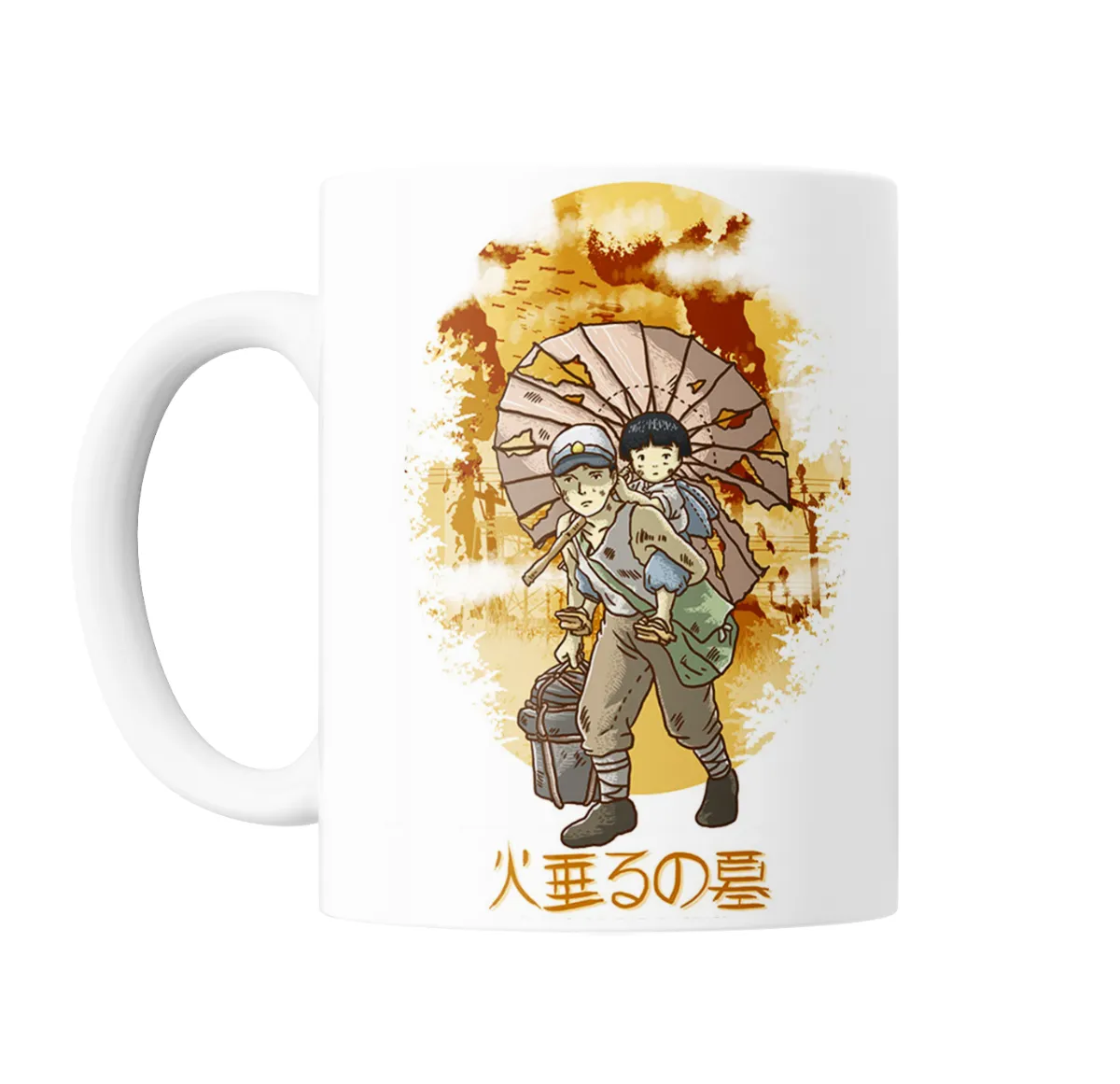 Taza de Cerámica Studio Ghibli La Tumba de las Luciérnagas Seita y Setsuko - vista 2