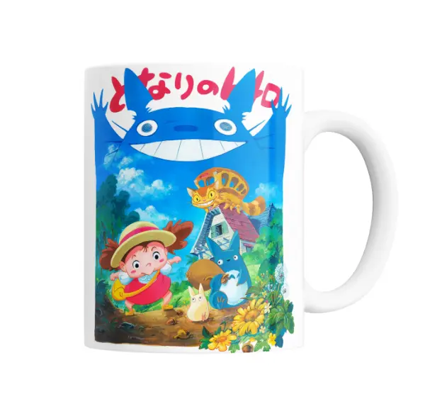 Taza de Cerámica Studio Ghibli Mi Vecino Totoro Mei y Catbus