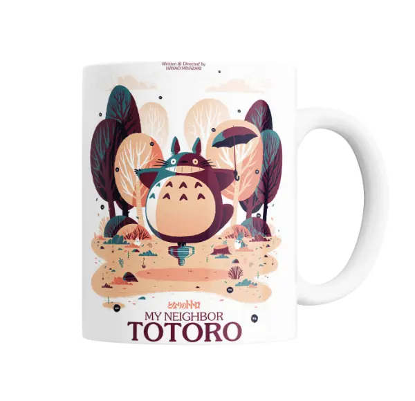 Taza de Cerámica Studio Ghibli Mi Vecino Totoro Bosque de Otoño