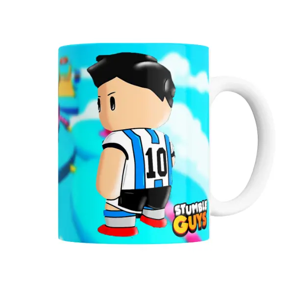 Taza de Cerámica Stumble Guys Personaje Camiseta Argentina 10