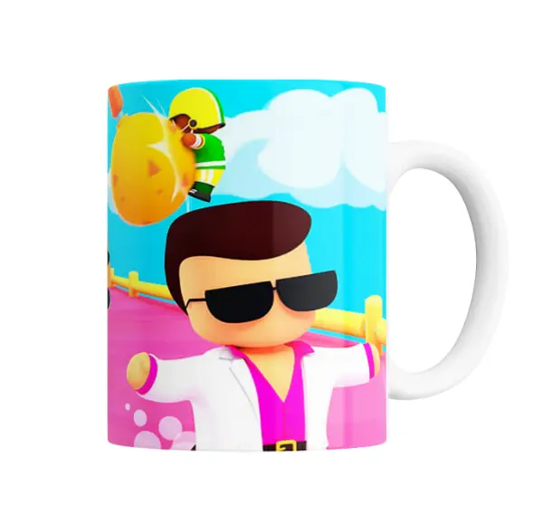 Taza de Cerámica Stumble Guys Personajes en Batalla