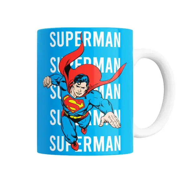 Taza de Cerámica Superman Volando Repetido