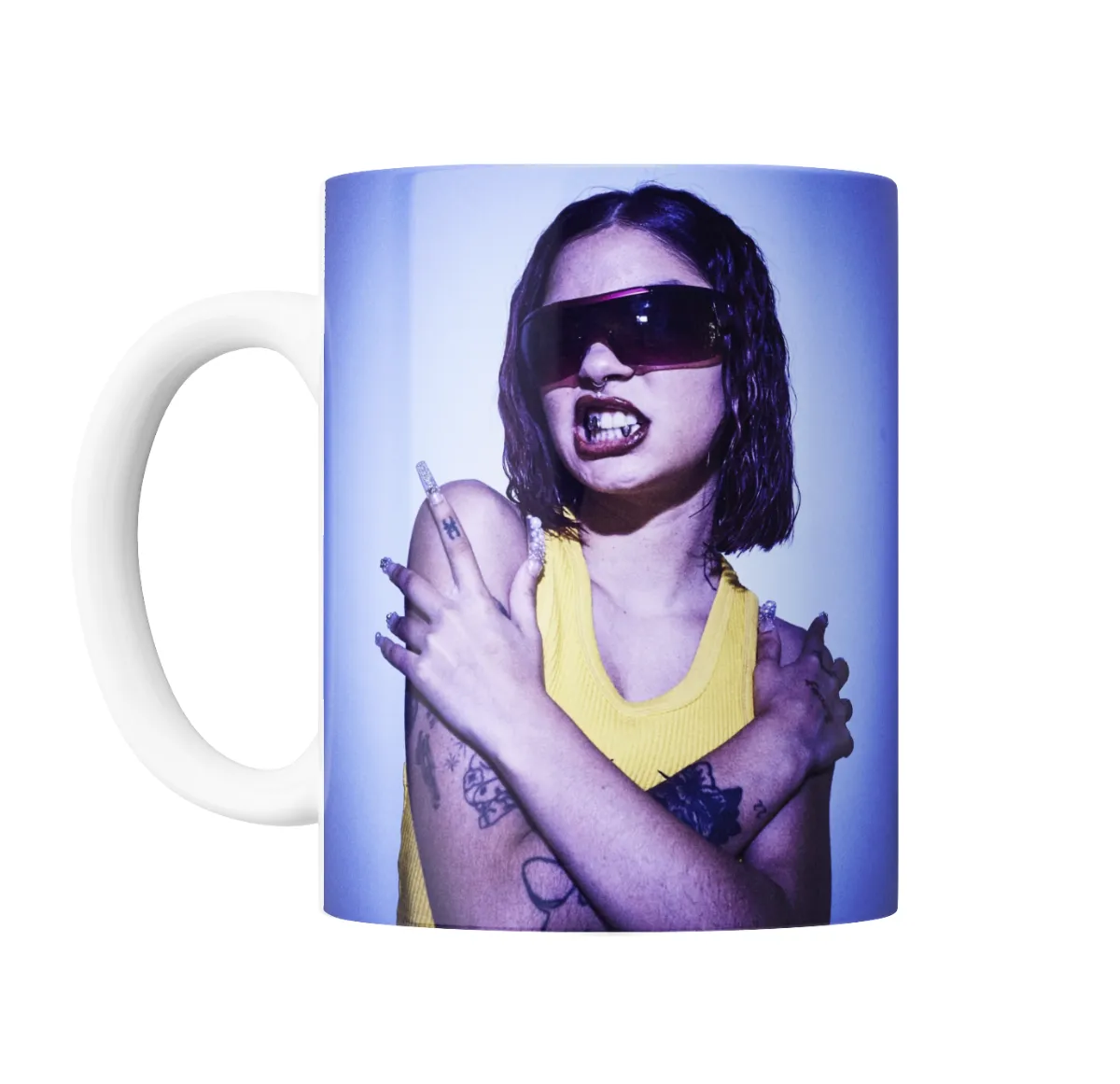 Taza de Cerámica Taichu Retrato Lentes y Colmillos - vista 2
