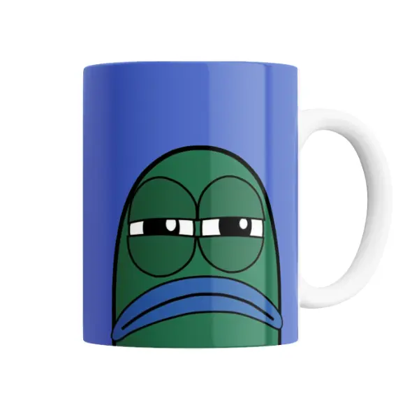 Taza de Cerámica Bob Esponja Cara Aburrida Sceptic Fish