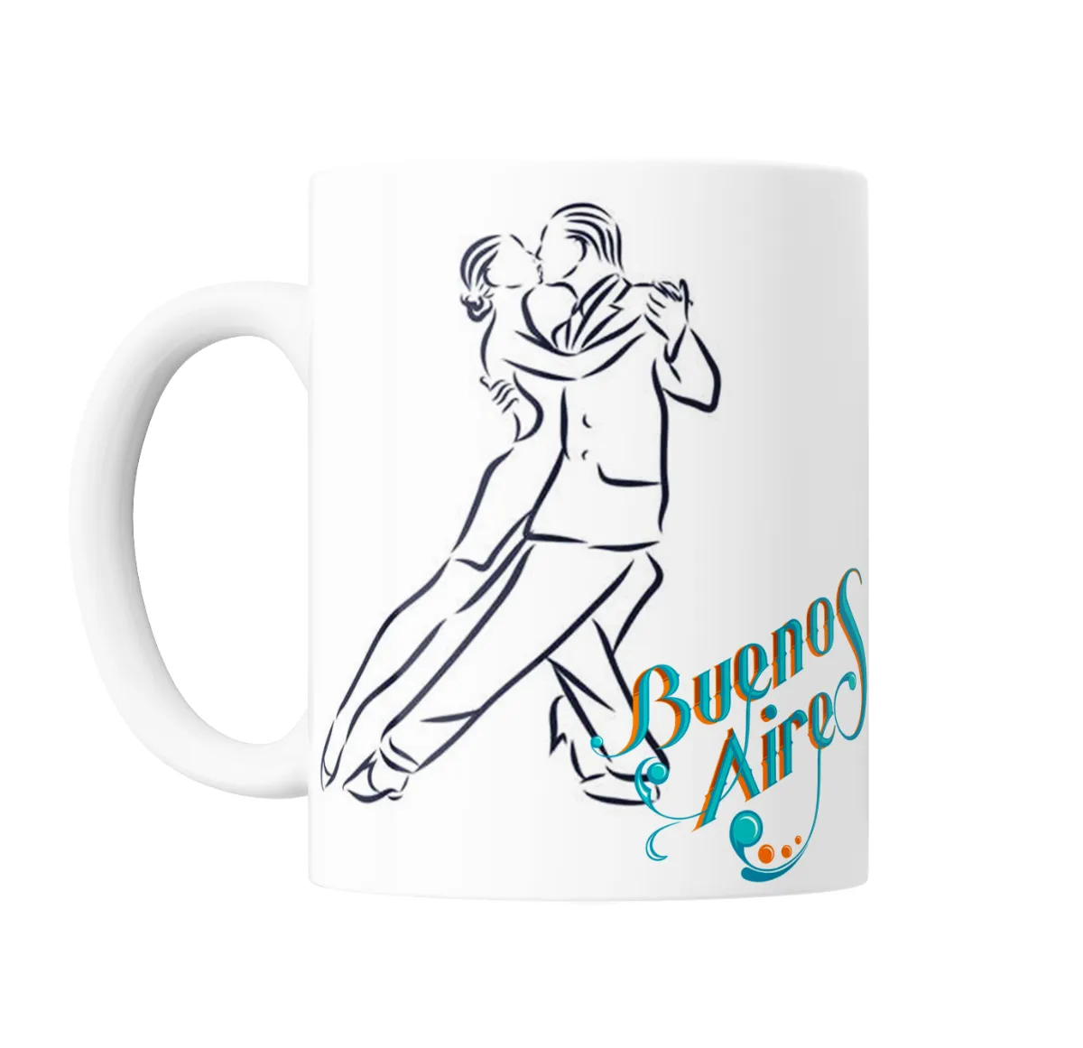 Taza de Cerámica Tango Buenos Aires Pareja Bailando - vista 2