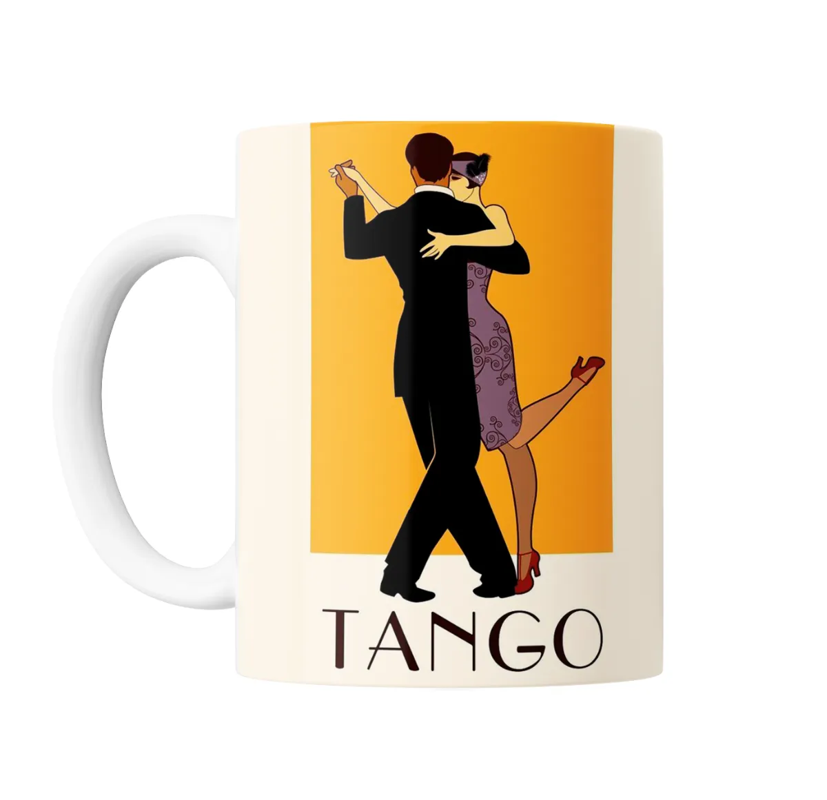 Taza de Cerámica Tango Pareja Bailando Art Deco - vista 2