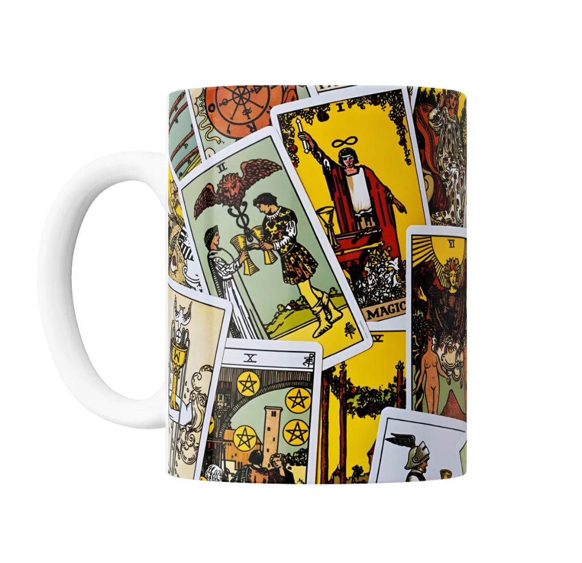 Taza de Cerámica Cartas de Tarot El Mago y Arcanos - vista 2