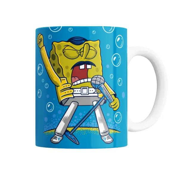 Taza de Cerámica Bob Esponja Freddie Mercury
