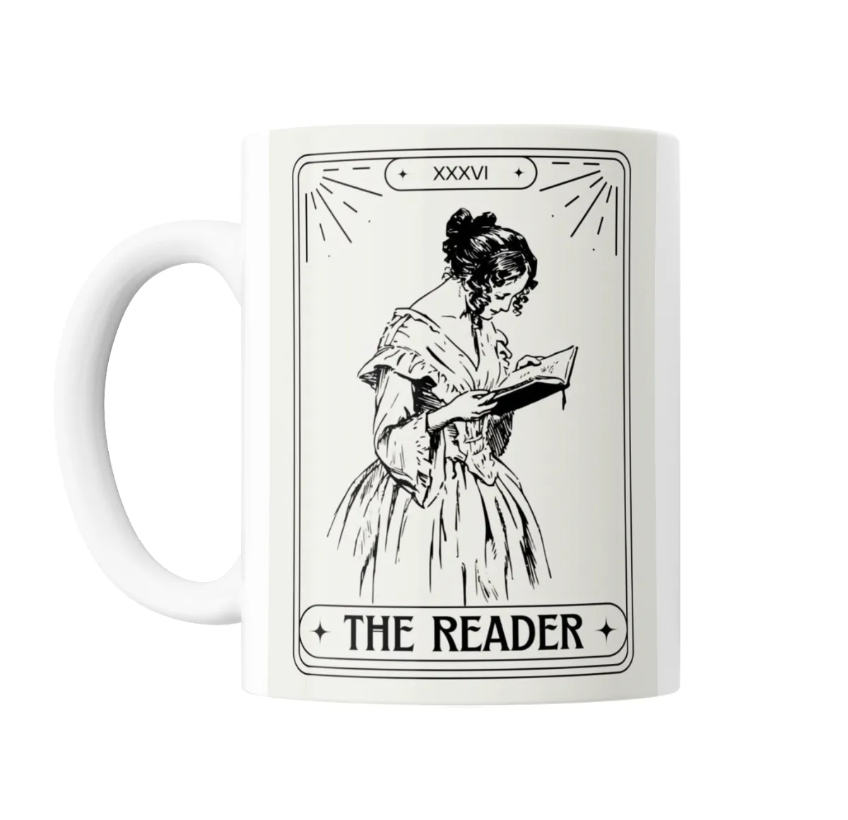 Taza de Cerámica Tarot The Reader Mujer Leyendo - vista 2