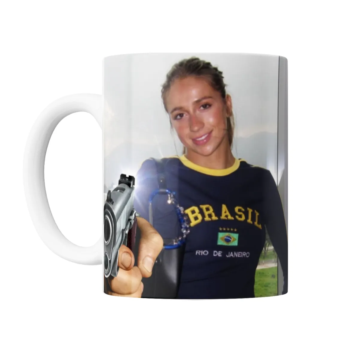 Taza de Cerámica Tate McRae Brasil Rio de Janeiro Pistola - vista 2