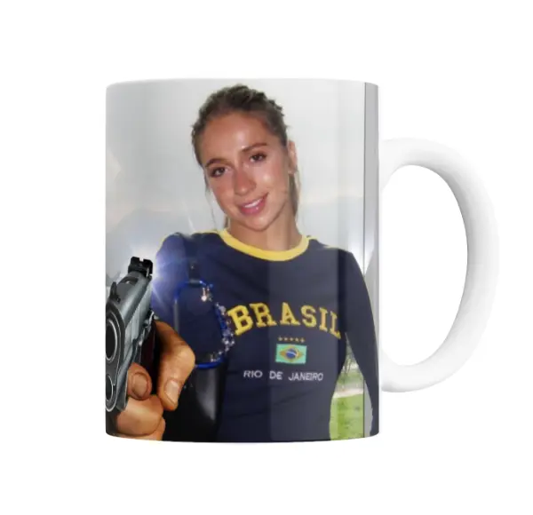 Taza de Cerámica Tate McRae Brasil Rio de Janeiro Pistola