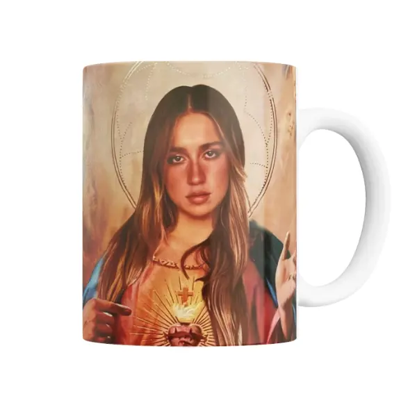 Taza de Cerámica Tate McRae Estampita Religiosa